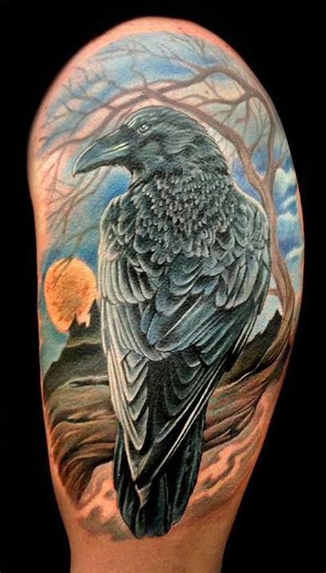 60+ Mysterious Raven Tattoos